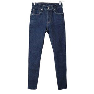 Levis Made & Crafted Italy 721 High Rise Skinny Jeans Womens 25x32 Dark Wash